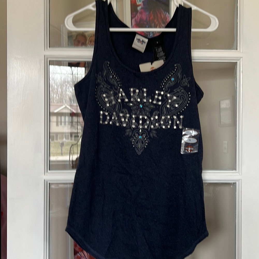 Brand new blue Harley Davidson tank